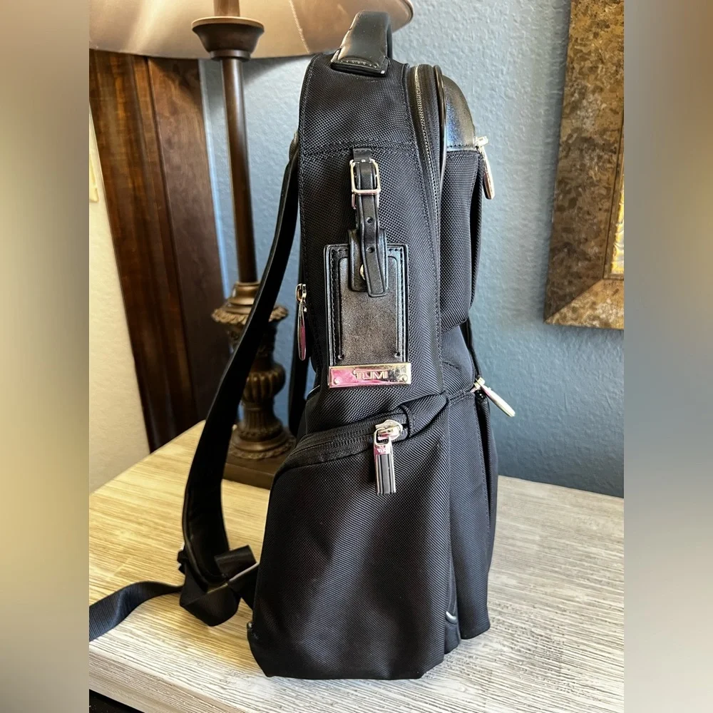 Tumi Arrive Bradley Black Nylon & Leather Travel Backpack 🟣FINAL PRICE🟣 - Picture 2 of 16
